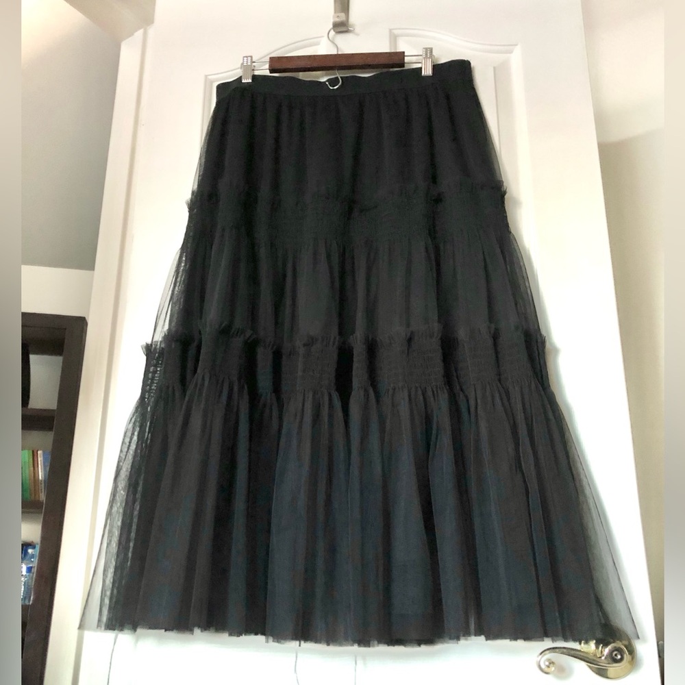 Harper Black Tiered Tulle Maxi Skirt - Unbranded